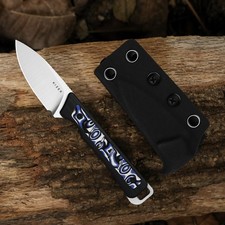 Kizer Whiskey Jack Fixed Knife AEB-L Blade G10 & Micarta Handle + Sheath 1108A6