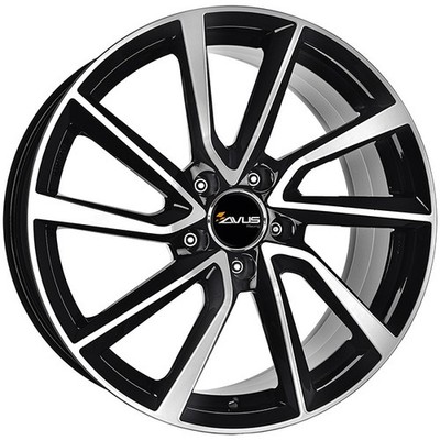 ALUFELGE AVUS AC-518 FUR TOYOTA PRIUS + 7.5X17 5X114.3 BLACK POLISHED N2G