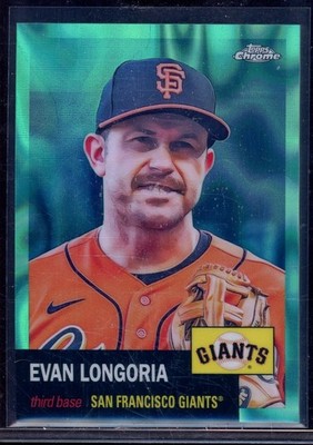Evan Longoria 2022 Topps Chrome Platinum Aqua Lava Refractor #277 (94/299)