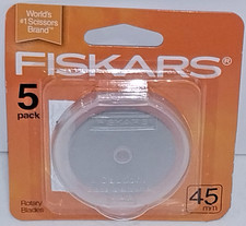 GENUINE OEM NEW Fiskars 5 pack of Rotary Cutter Cutting Blade Refills 45mm 45 mm