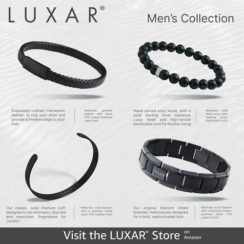 Bracciale uomo in titanio massiccio di lusso - regalo perfetto in scatola premium - Foto 9 di 10
