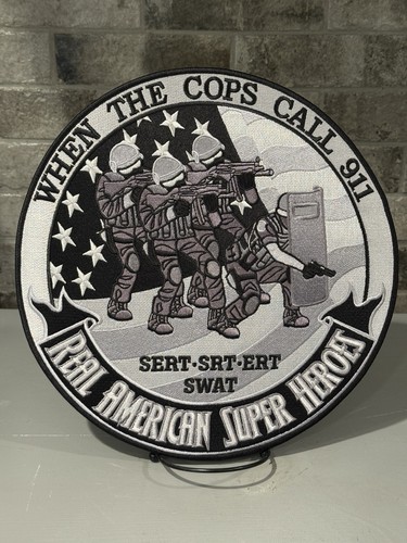 Hero's Pride Tribute Coll. Tactical 12" Embroidered Patch When The Cops Call 911 - Picture 4 of 5