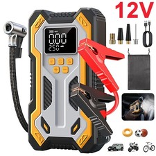 Portable Jump Starter W Air Compressor 150psi Tire Inflator Blowing Power Bank
