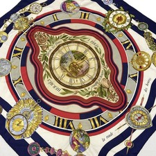 HERMES parmi les fleurs je compte les heures Carre 90 Silk Scarf Tags No Box Use