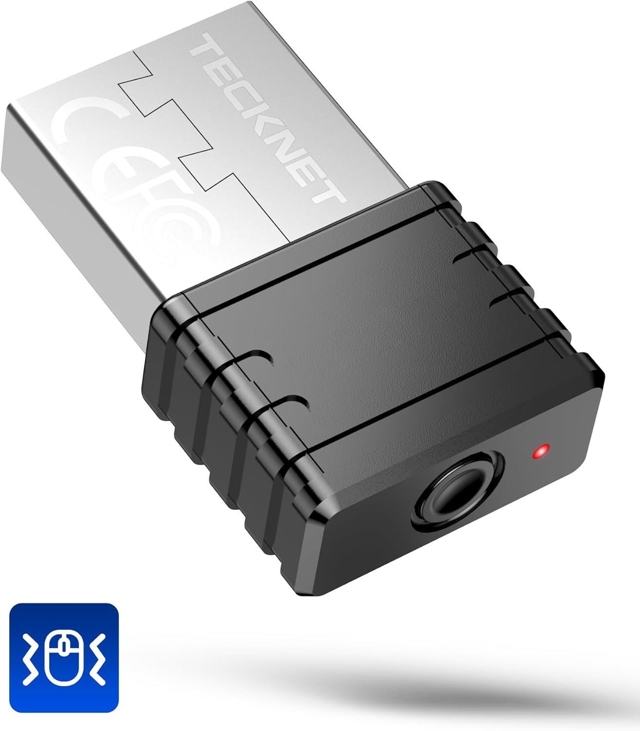 TECKNET Mouse Jiggler Undetectable USB Mover Device with 3 Modes, Color LED Indi