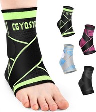 Ankle Brace, Adjustable Compression Ankle Support Men  Women, Strong Ankle Brac
