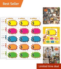 210 Pcs Garage Sale Stickers, Removable Adhesive Yard Sale Price Tags, 2"x3"