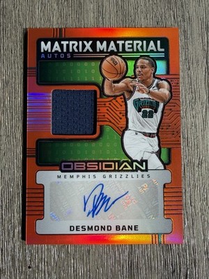 2024-25 Panini Obsidian - Matrix Material Autographs Desmond Bane /75