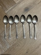 Antique Set Of 6 Silver Plated Epns Tea Spoons