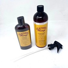 Leather Honey Leather Cleaner with Spray Nozzle Lot 8oz  16oz NEW