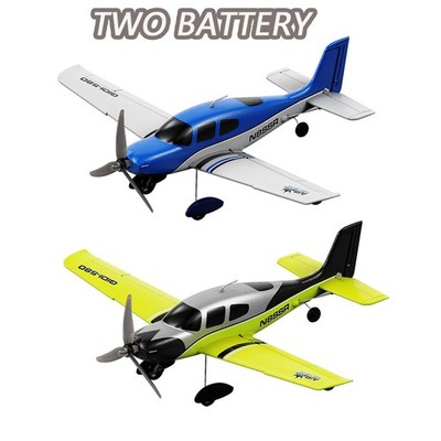 QIDI580 Stunt RC Plane SR-22 RTF 4CH AIRCR AFT Brushless Green/Blue LED 2BATTERY