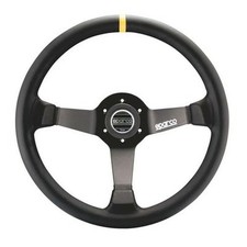 Sparco 015r345mln R-345 Series Leather Black Steering Wheel