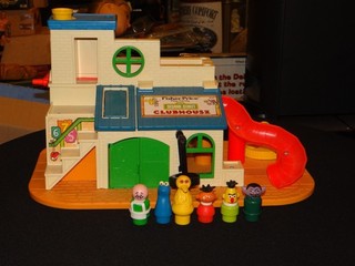 Vintage Fisher Price Sesame Street Clubhouse 937 Little People Figures Set 1970s