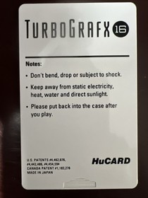 Shockman TurboGrafx-16 TG16 HuCard 1992 Hudson Soft NEC Cartridge