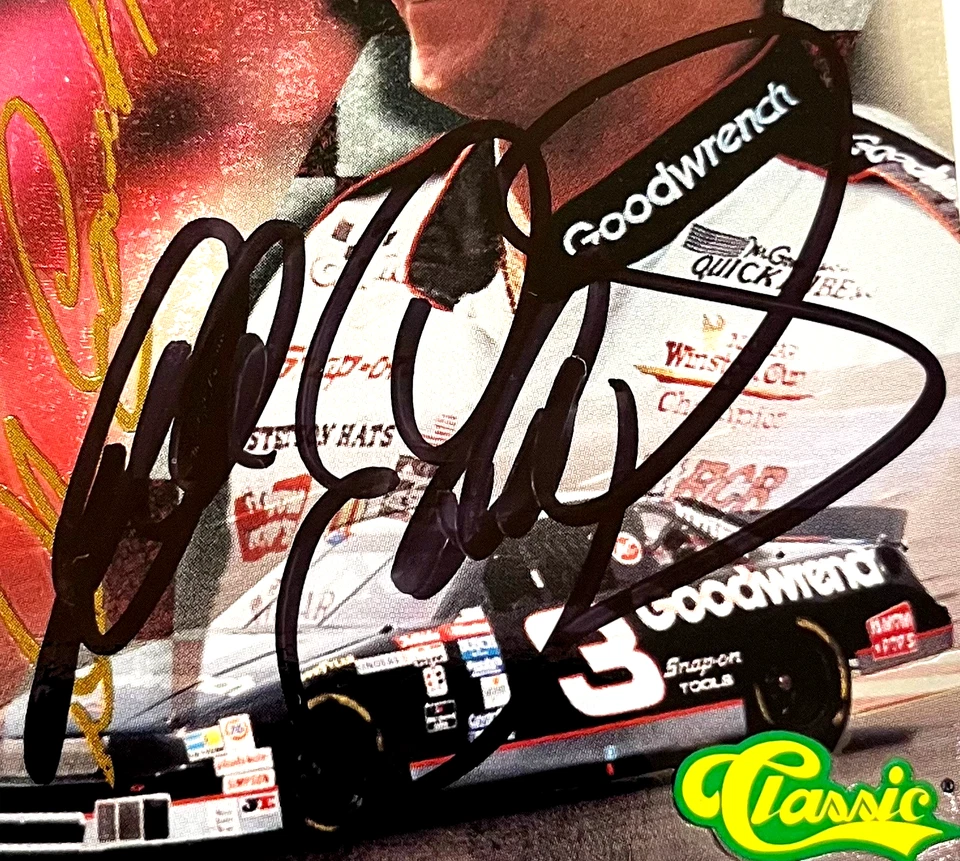 Dale Earnhardt NASCAR 1995 Classic Finish Line #RP1 Autographed Signed - Image 2 of 4