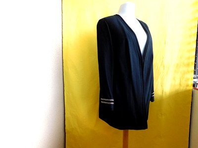 Selection by Ulla Popken''Damen Long Blazer gr.50.Glänzehdschwarz,gefüttert.