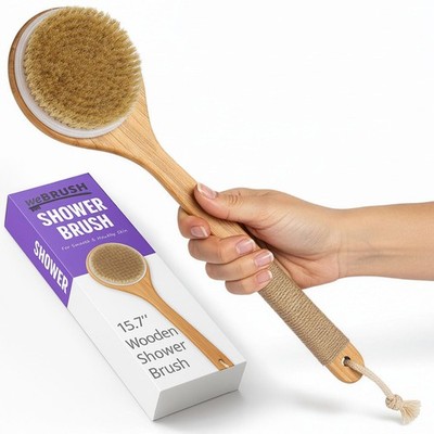 Bath Body Brush for Women & Men, Back Scrubber Shower Brush Exfoliating Back, Bo