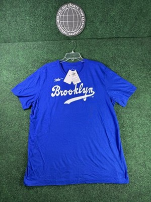 Jackie Robinson Brooklyn Dodgers Nike Cooperstown Name T-Shirt Men's Size XL
