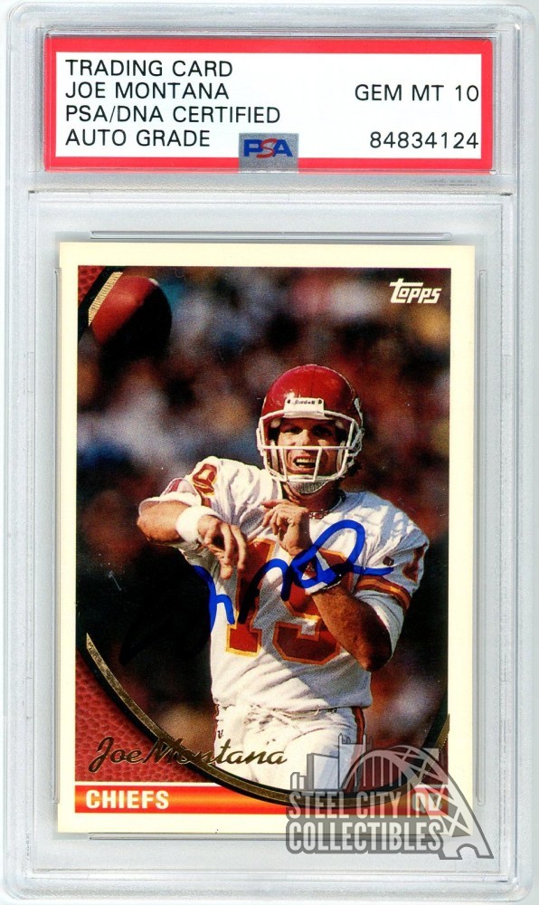 Joe Montana 1994 Topps Autograph Card #520 PSA/DNA 10