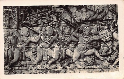 Cambodia - ANGKOR THOM - Bas-relief - PHOTO MAP - Publ. Photo Viet Nam  - - Camb