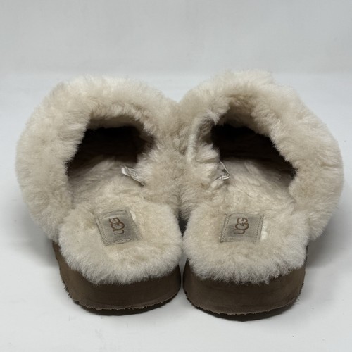 UGG Disquette Platform Slippers Shoes Womens 11 Brown Chestnut Shearling Lined - Picture 13 of 19