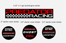Predator Mini Bike Decal Sticker Minibike Racing Ghost Go Kart Cart