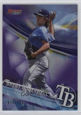 2017 Bowman's Best Top Prospects Purple Refractor /250 Brent Honeywell z6b