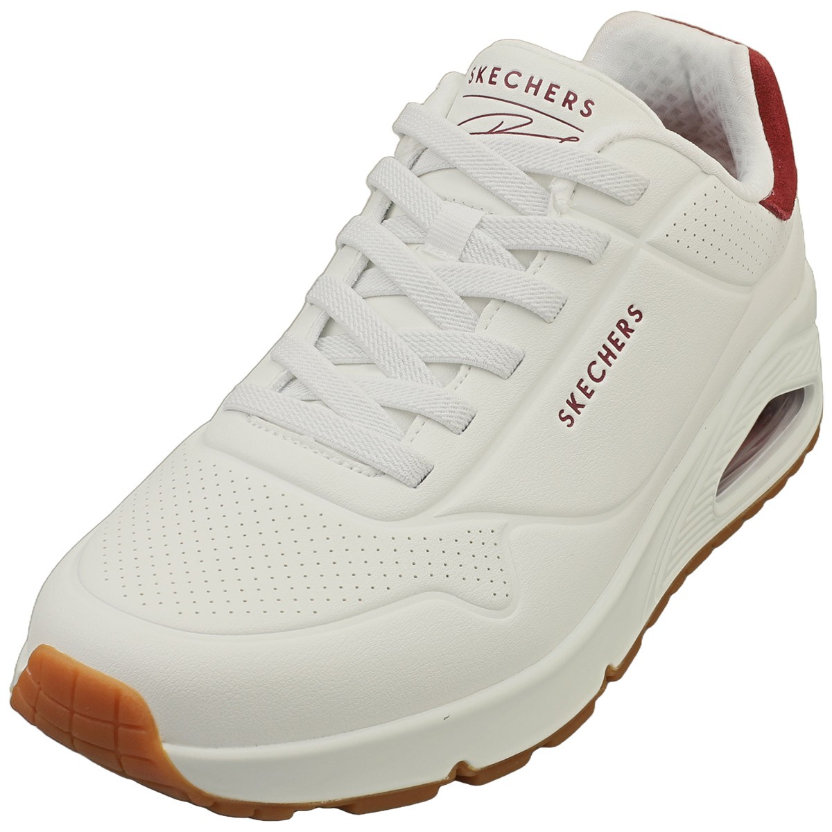 Skechers UNO Harry Kane Air Mens Fashion Trainers Bianco Borgogna - 43 EU