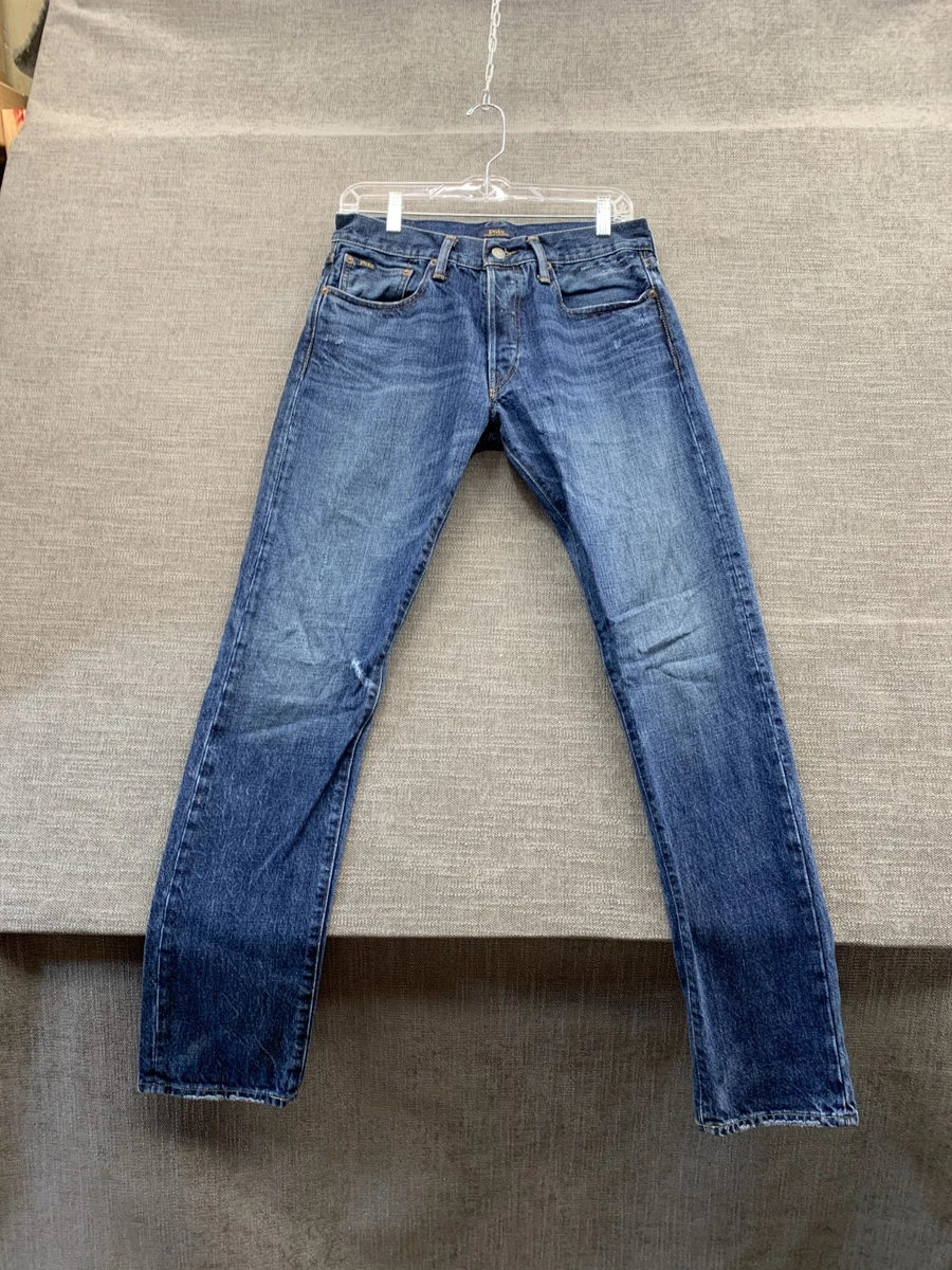 新品 Polo Ralph Lauren Straight 30/30 Polo Ralph Lauren Blue Varick Slim Straight Jeans, US 33x30 at