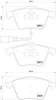 2X Brembo Bremsbelagsatz, Scheibenbremse P 85 129 FüR Audi Seat VW