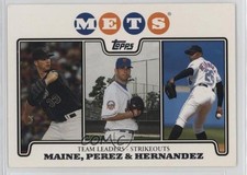 2008 Topps New York Mets Gift Set Team Leaders John Maine Oliver Perez #19 0z4v