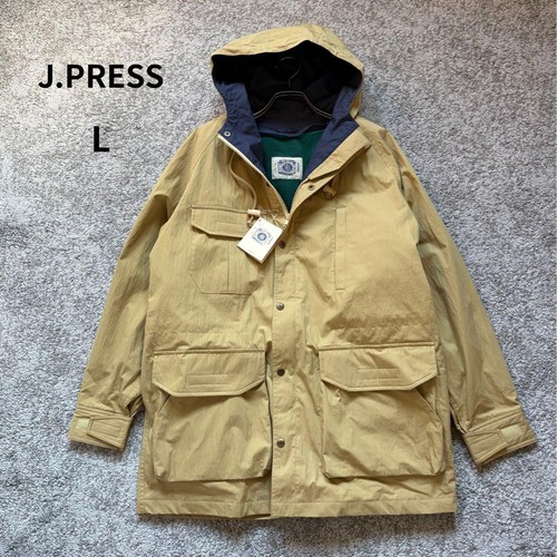 J.Press, J.PRESS Green Hooded Mountain Parka with Removable Fleece Liner L