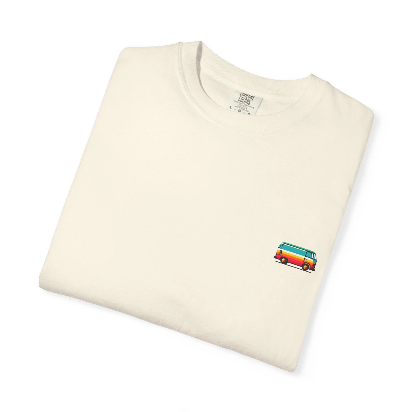 Garment-Dyed T-shirt with Van Design, Unisex Tee, Casual Wear, Summer Vibes