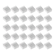 Dissipatore alluminio aletta scambiatore calore argentato9 mm x 9 mm x 5 mm 30x