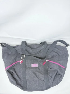 Vintage 90s/Y2K joe boxer black nylon travel bag With Pink Zippers - Image 1 of 4