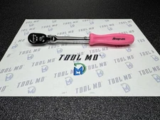 Snap-on Tools USA NEW PINK 1/4" Drive Hard Grip Long Flex Head Ratchet THLFD72