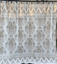 Dena Home Floral Boho Curtain Panel White Multicolor Polyester