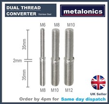 M6 to M8. M8 to M10, M10 to M12 Stainless Steel Double End Threaded Bolt Screw