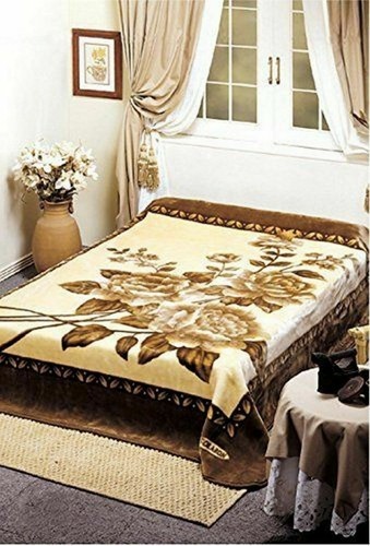Solaron Blanket throw Thick Ultra Fine Polyester Mink Plush Roses Heavy Weight - Picture 2 of 7