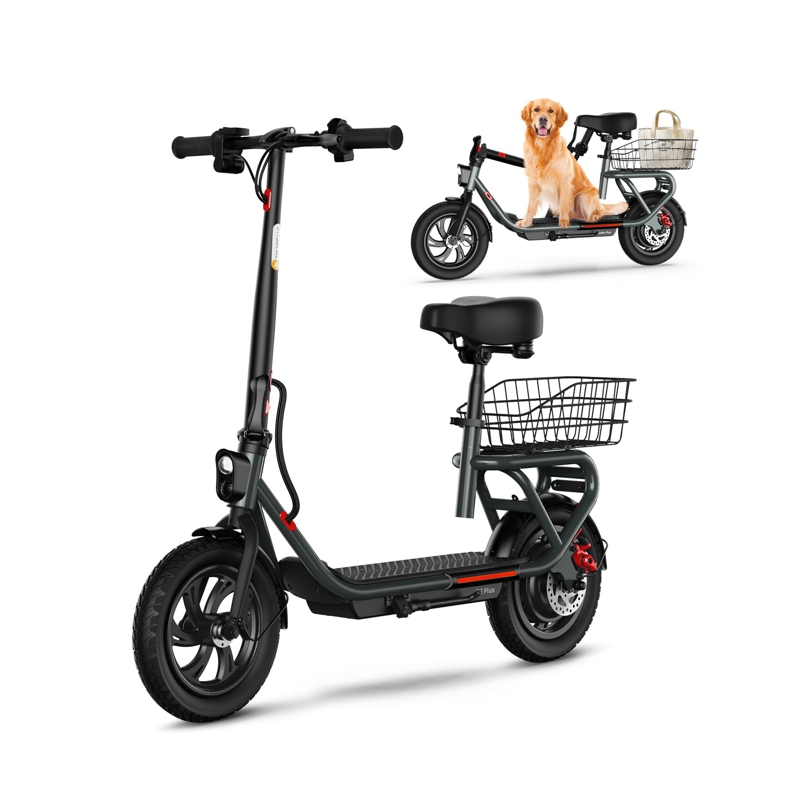 TST Electric Scooter with Seat for Adult, 20 Miles Range&19 Mph Power by 650W...