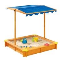 Playtive Sandkiste Sandkasten Mit Dach Stufenlos Verstellbar 118X118X118 Cm