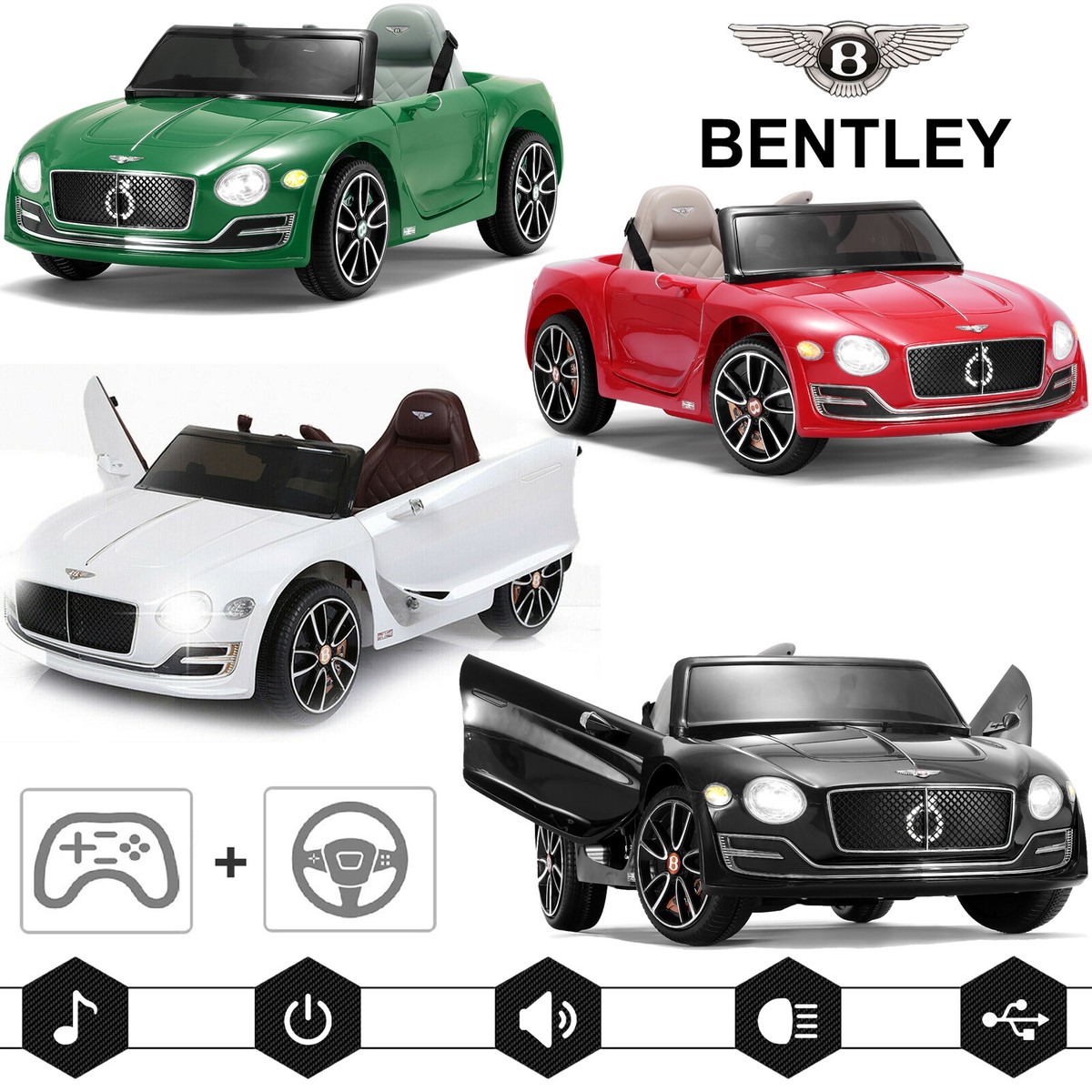 LICENSED Bentley Style Kids Electric Ride On Car Toys Gifts Remote