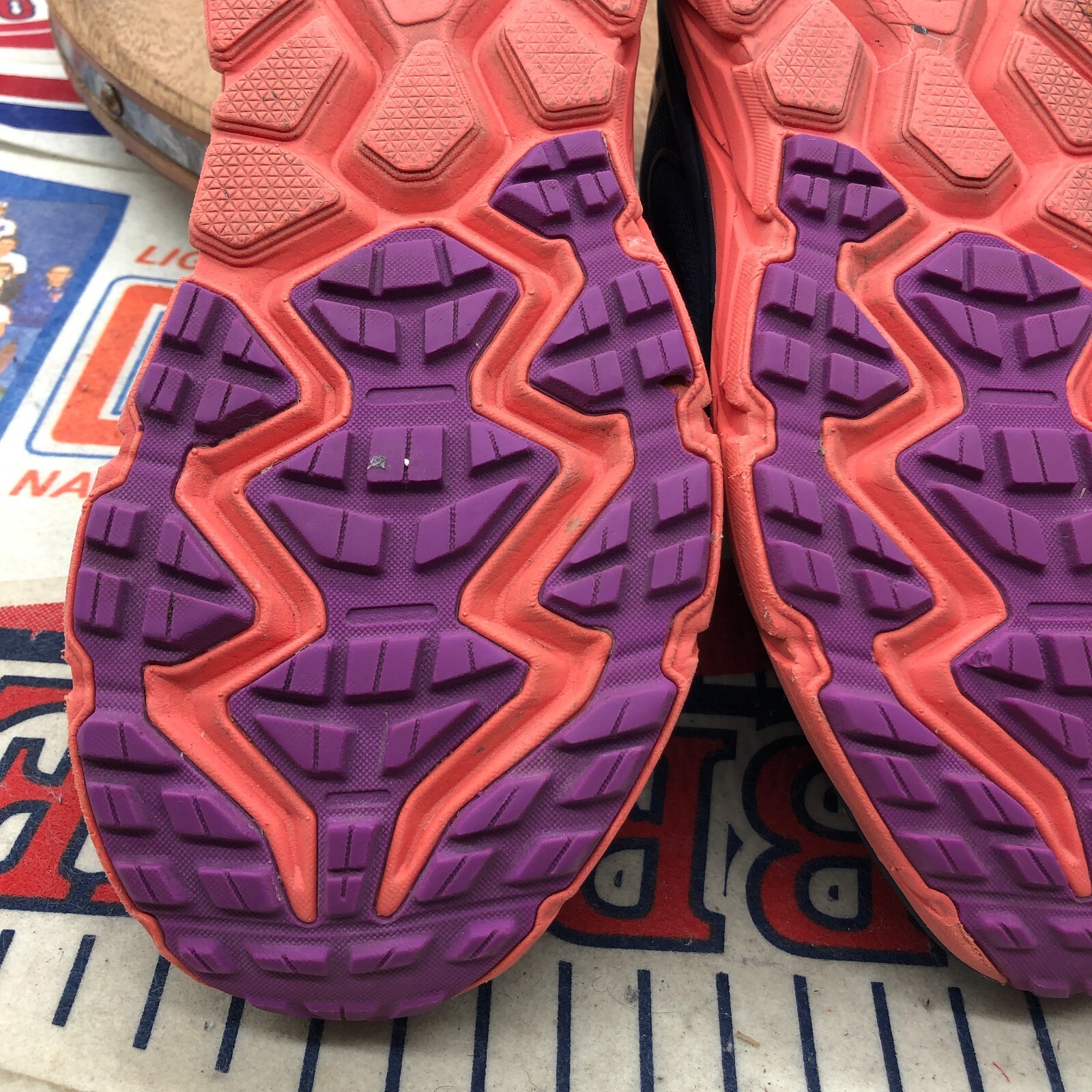 Hoka Womens Challenger ATR 6 Trail Running Shoes Black Iris Hot Coral Size 9.5 B eBay