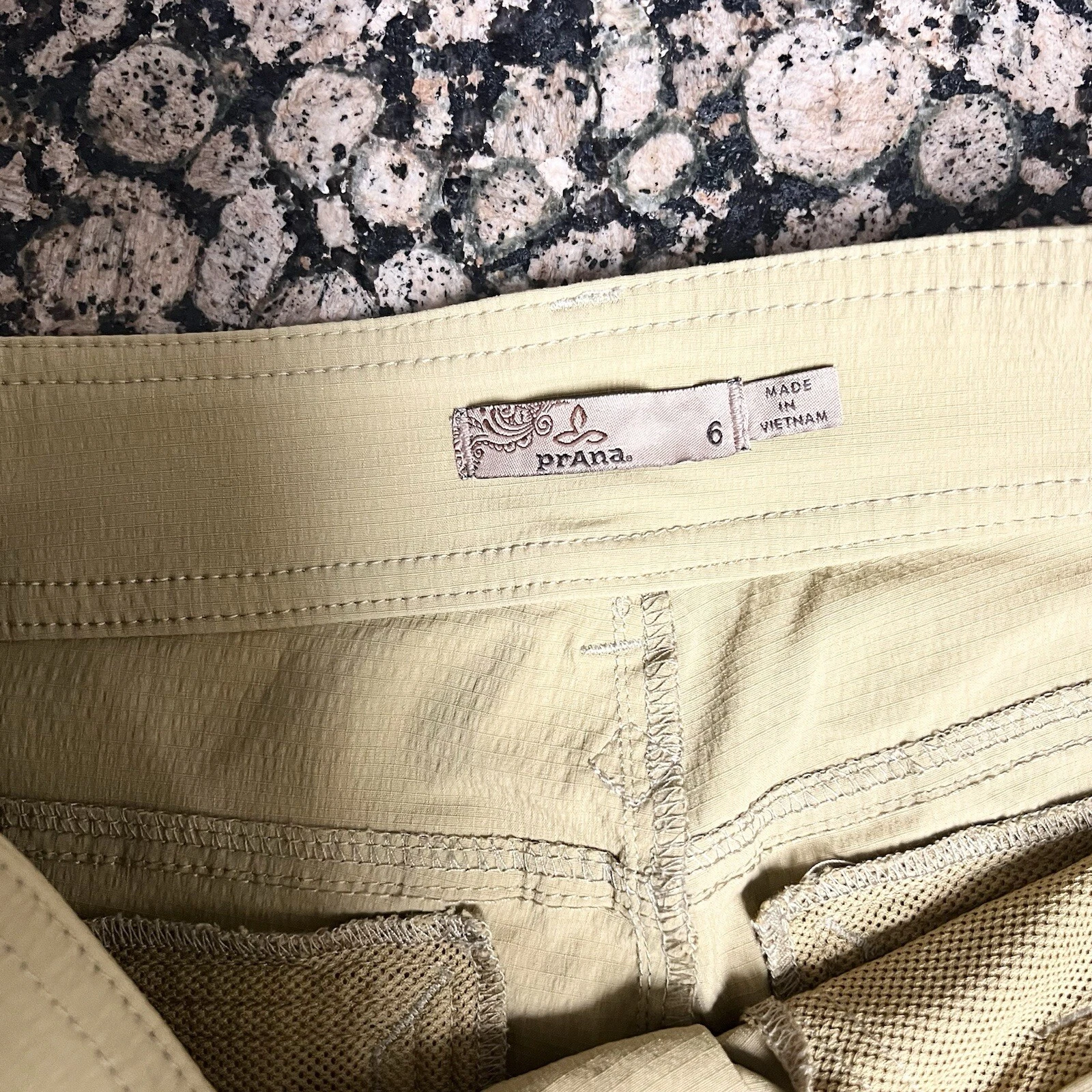 prana revenna hiking nylon vintage khaki shorts