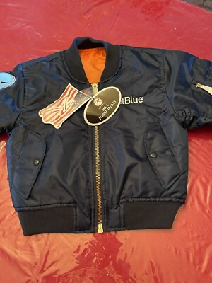 Flight Boys bomber Jacket Jet Blue Sized M