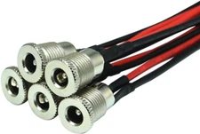 FILSHU 5.5 X 2.1 MM DC Power Jack Socket Threaded Female Mount Connector Adapter