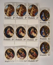 Malawi 1986 Christmas Stamps mint set in strips of 3