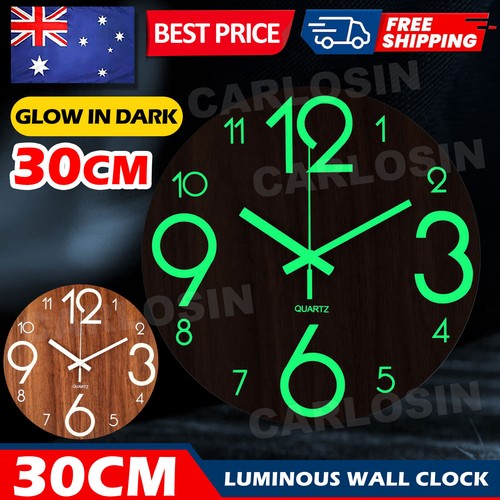 APIELE 12 Zoll Wanduhr - Leuchtend & Silent Für Schlafzimmer & Wohnzimmer