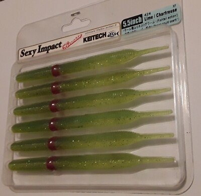 Keitech Sexy Impact Finesse - 5.5'' #424 Lime Chartreuse Colour