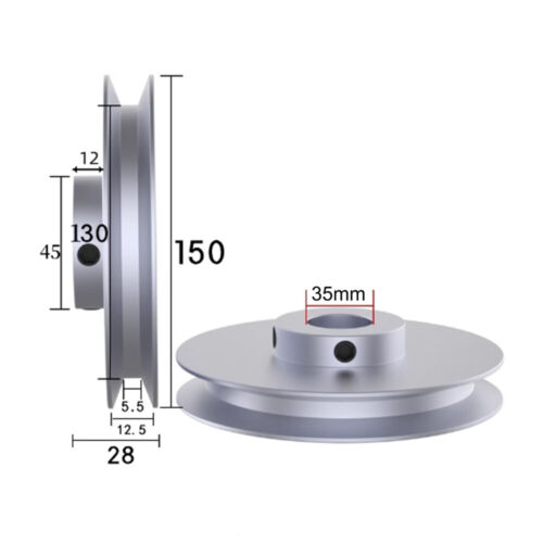 Keilriemenscheibe Antriebs Riemenscheibe Aluminum rillig Breite 12.5mm Ø40-150mm - Picture 101 of 107